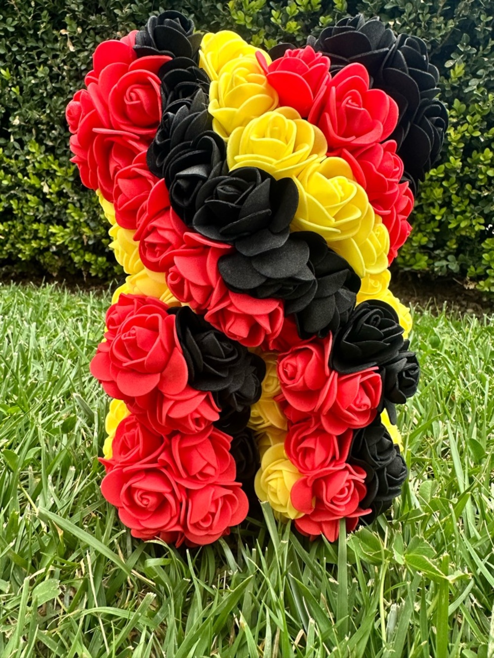 Custom Germany FIFA Rose Bear - Red, Yellow & Black